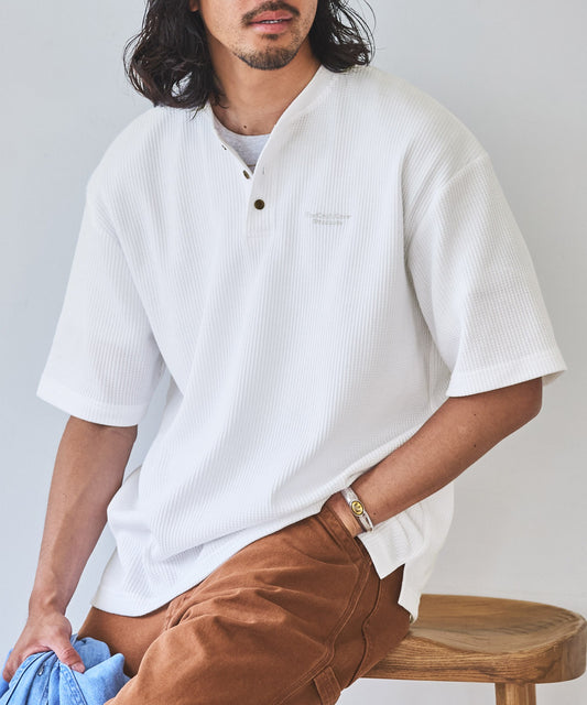 THE CRAFT CREW PRODUCTS 抗菌防臭 亨利領短袖T恤