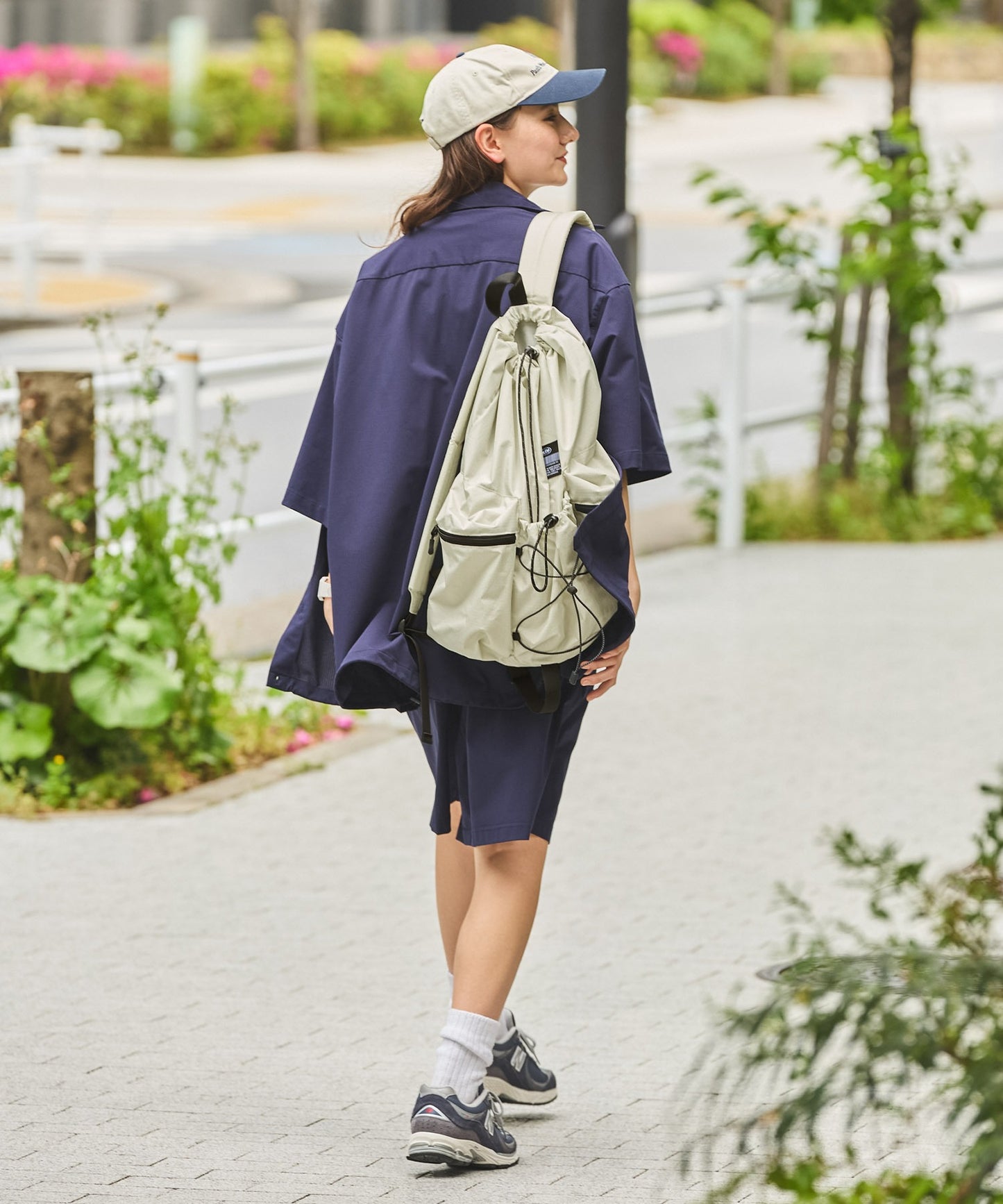KiU water repellent drawstring shirring backpack 防水抽繩後背包