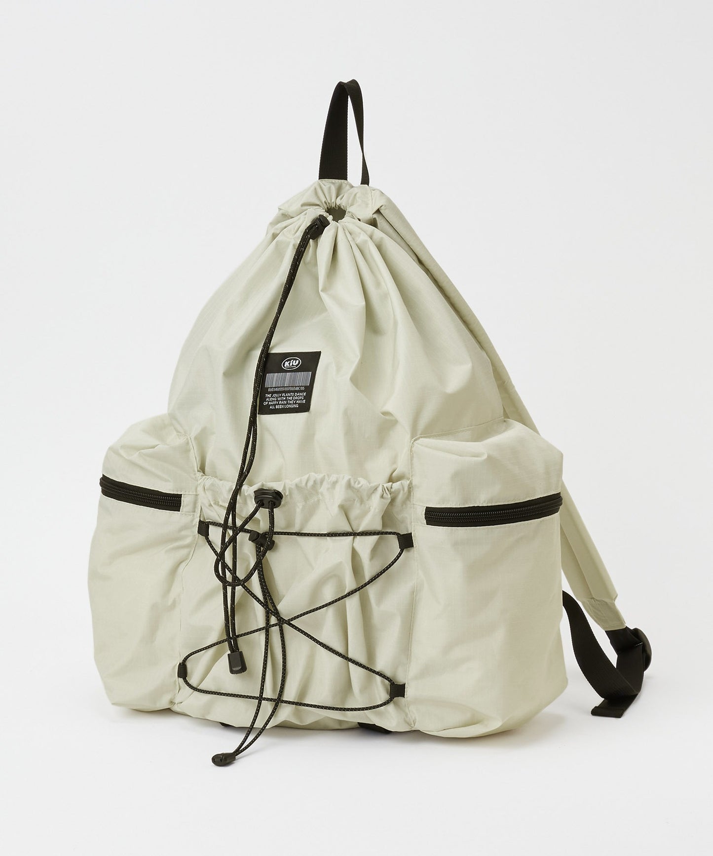 KiU water repellent drawstring shirring backpack 防水抽繩後背包