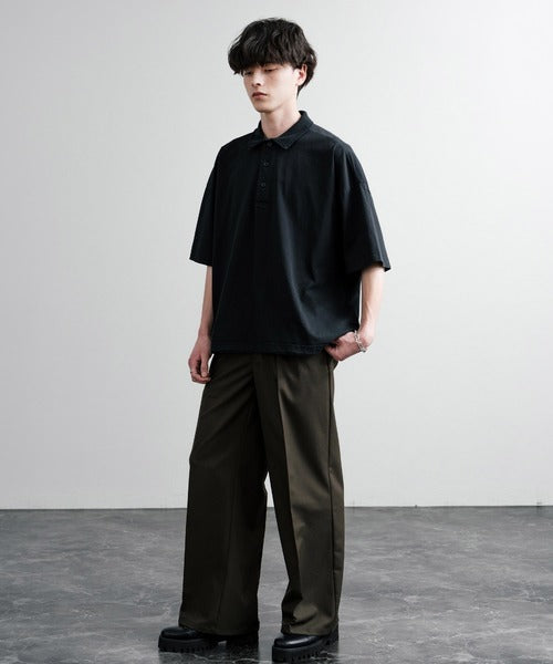 Audience 美國棉水洗抽繩短袖Polo衫 AUD6627