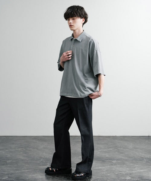 Audience 美國棉水洗抽繩短袖Polo衫 AUD6627