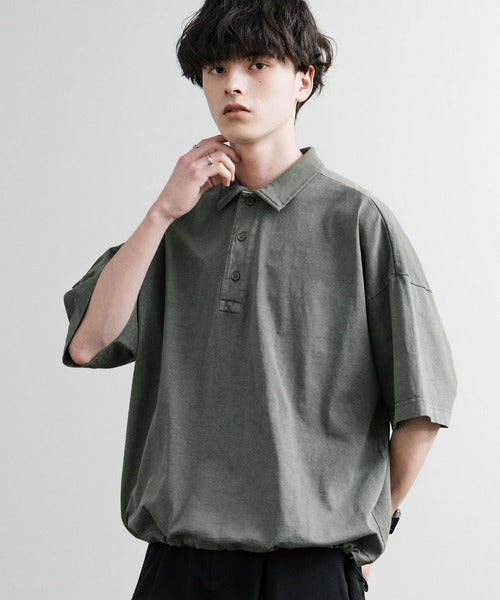 Audience 美國棉水洗抽繩短袖Polo衫 AUD6627
