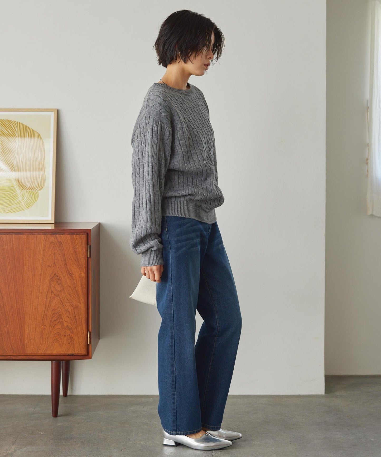 U.S. POLO ASSN. 刺繡LOGO 麻花針織衫