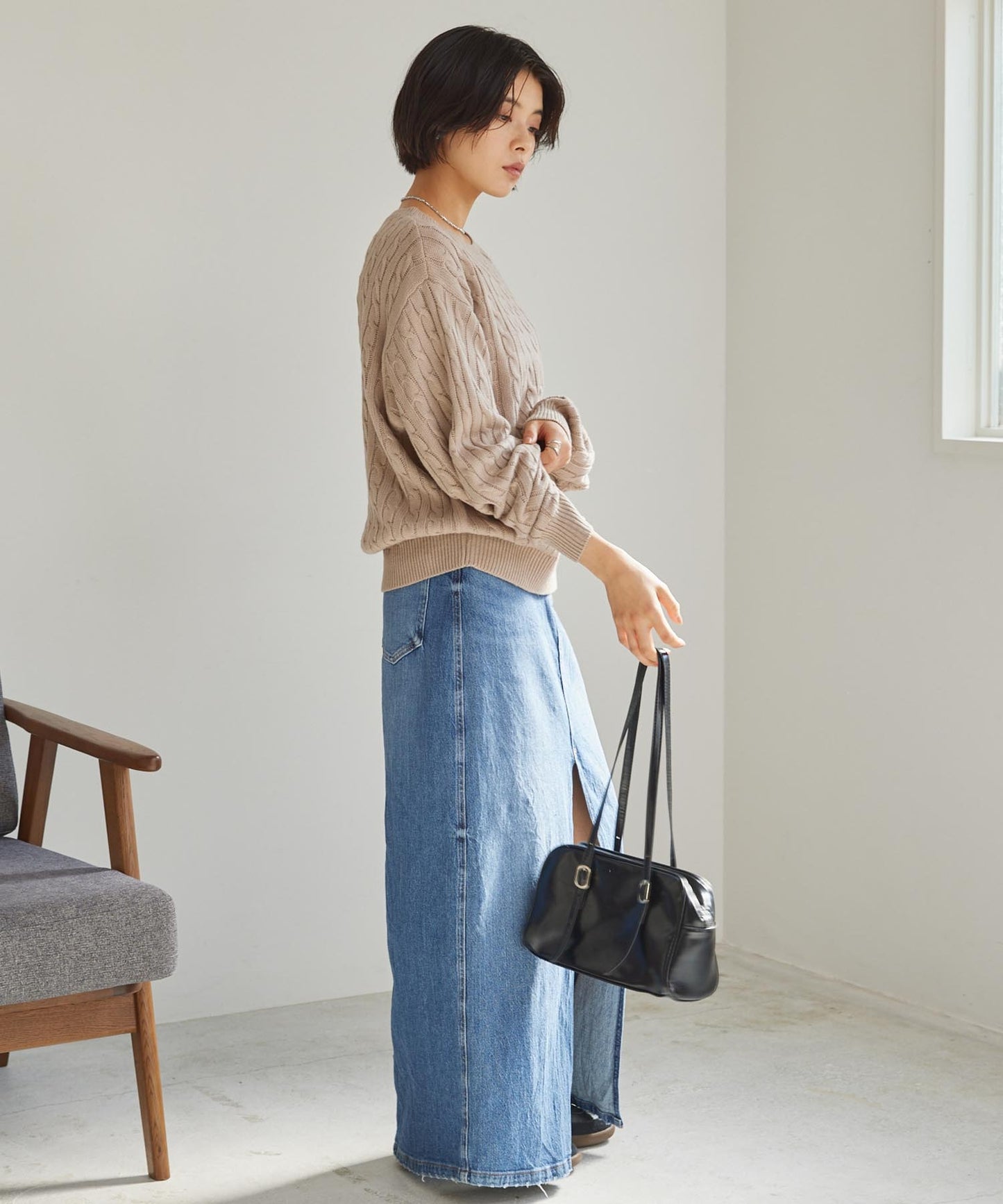 U.S. POLO ASSN. 刺繡LOGO 麻花針織衫