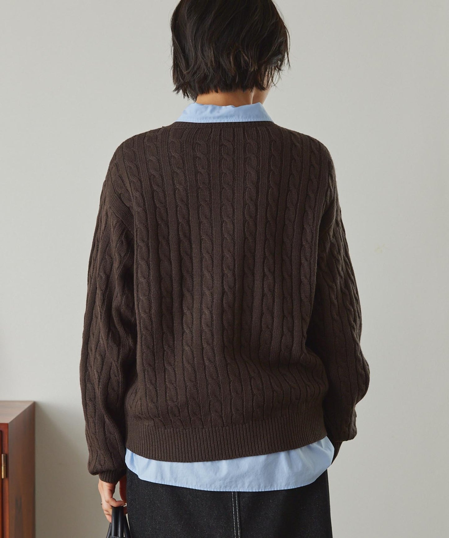 U.S. POLO ASSN. 刺繡LOGO 麻花針織衫