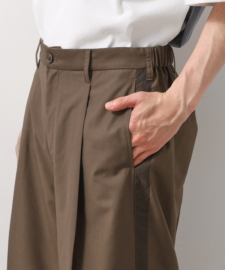 THE SHOP TK TR 寬版側邊條紋長褲