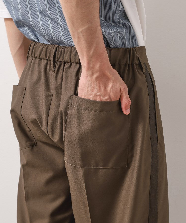 THE SHOP TK TR 寬版側邊條紋長褲