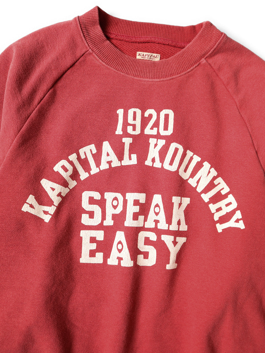 KAPITAL 內刷毛圓領大學T上衣 SPEAKEASY College