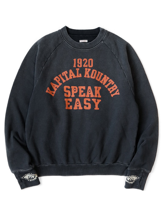 KAPITAL 內刷毛圓領大學T上衣 SPEAKEASY College