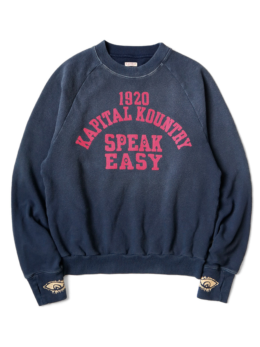 KAPITAL 內刷毛圓領大學T上衣 SPEAKEASY College