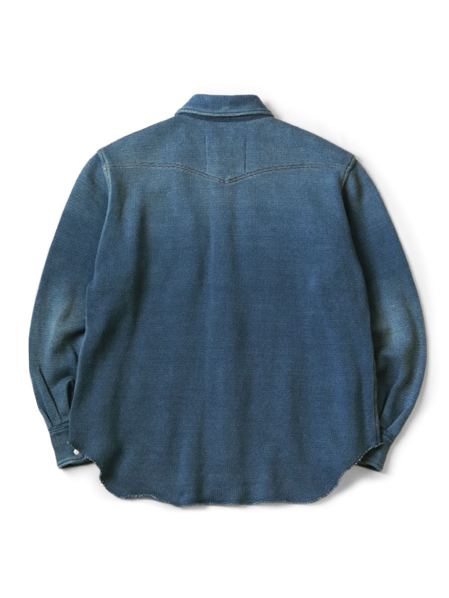 KAPITAL 5G 復古仿舊純棉針織襯衫