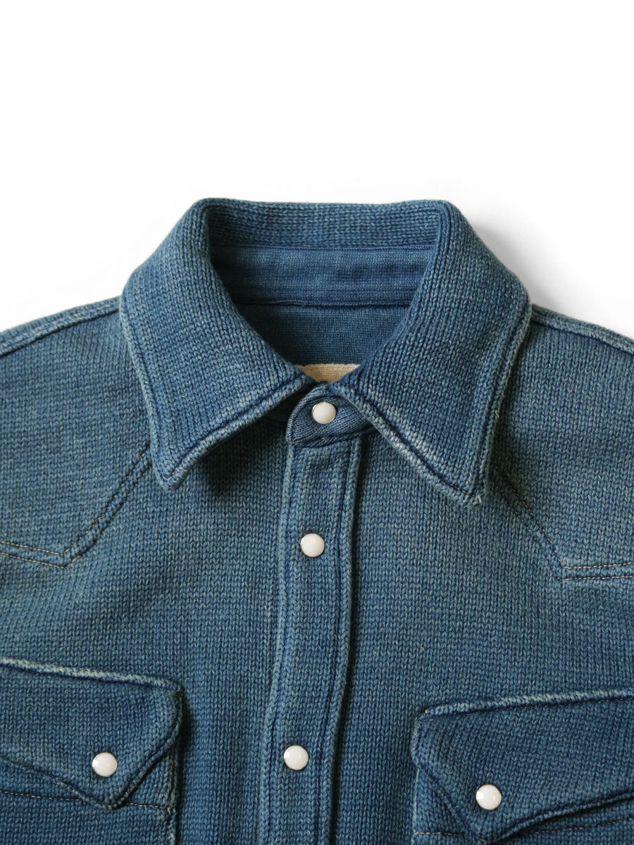 KAPITAL 5G 復古仿舊純棉針織襯衫