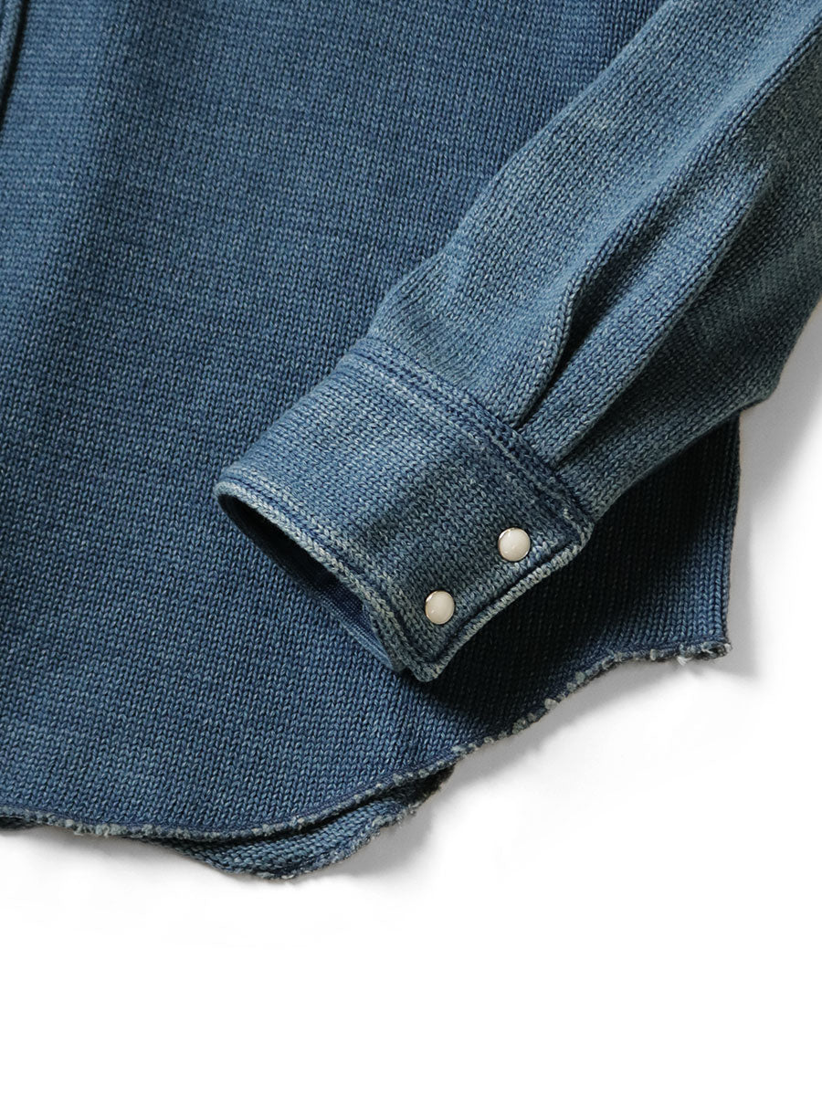 KAPITAL 5G 復古仿舊純棉針織襯衫