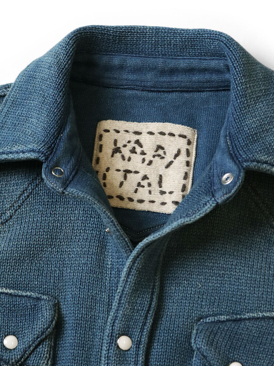 KAPITAL 5G 復古仿舊純棉針織襯衫