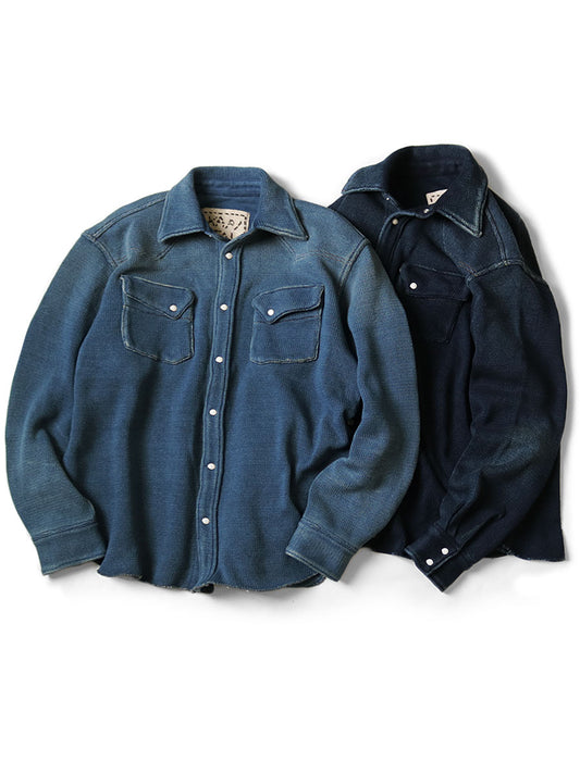 KAPITAL 5G 復古仿舊純棉針織襯衫