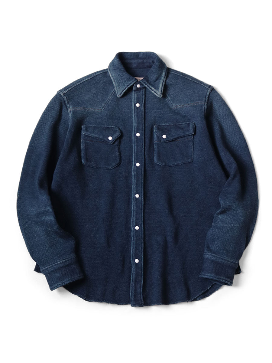 KAPITAL 5G 復古仿舊純棉針織襯衫