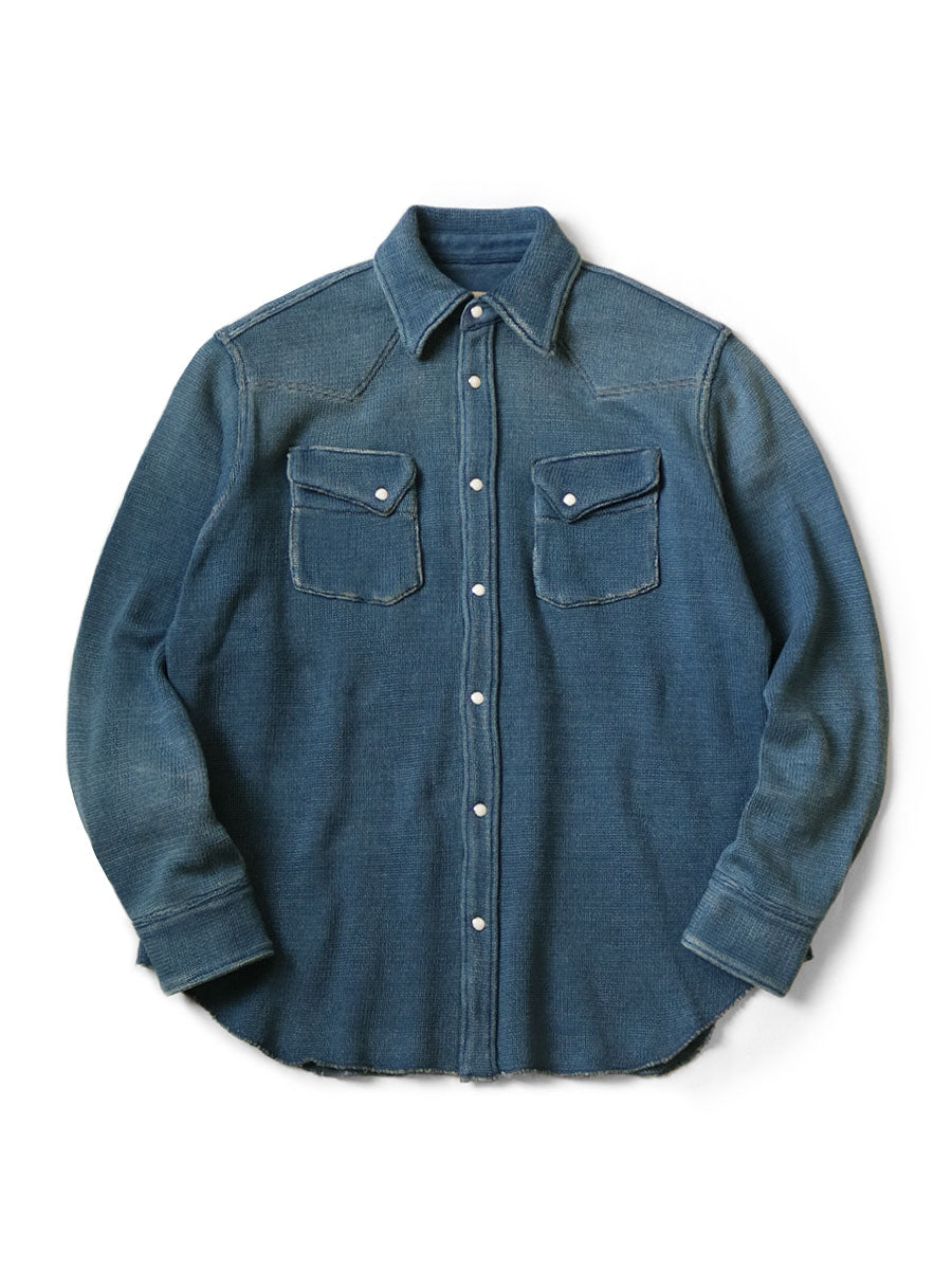 KAPITAL 5G 復古仿舊純棉針織襯衫