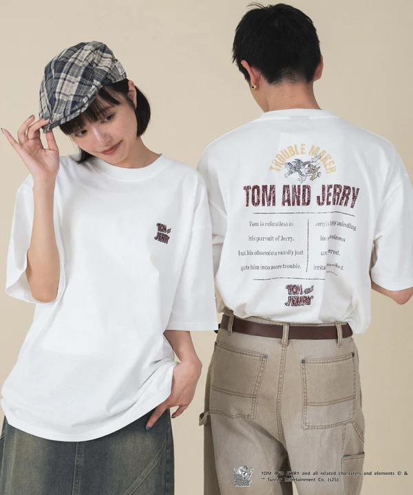 WEGO TOM & JERRY 印花短袖T恤