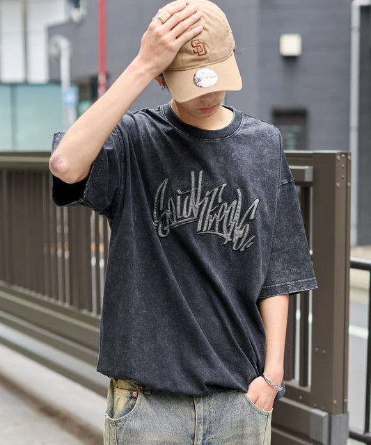 WEGO Patch logo drawstring BIG T (SS) 標誌設計抽繩短袖T恤