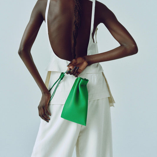 ITTI 限定款 HERRIE KINCHAKU POUCH - PM / DIPLO SKY 綠色迷你束口斜背包