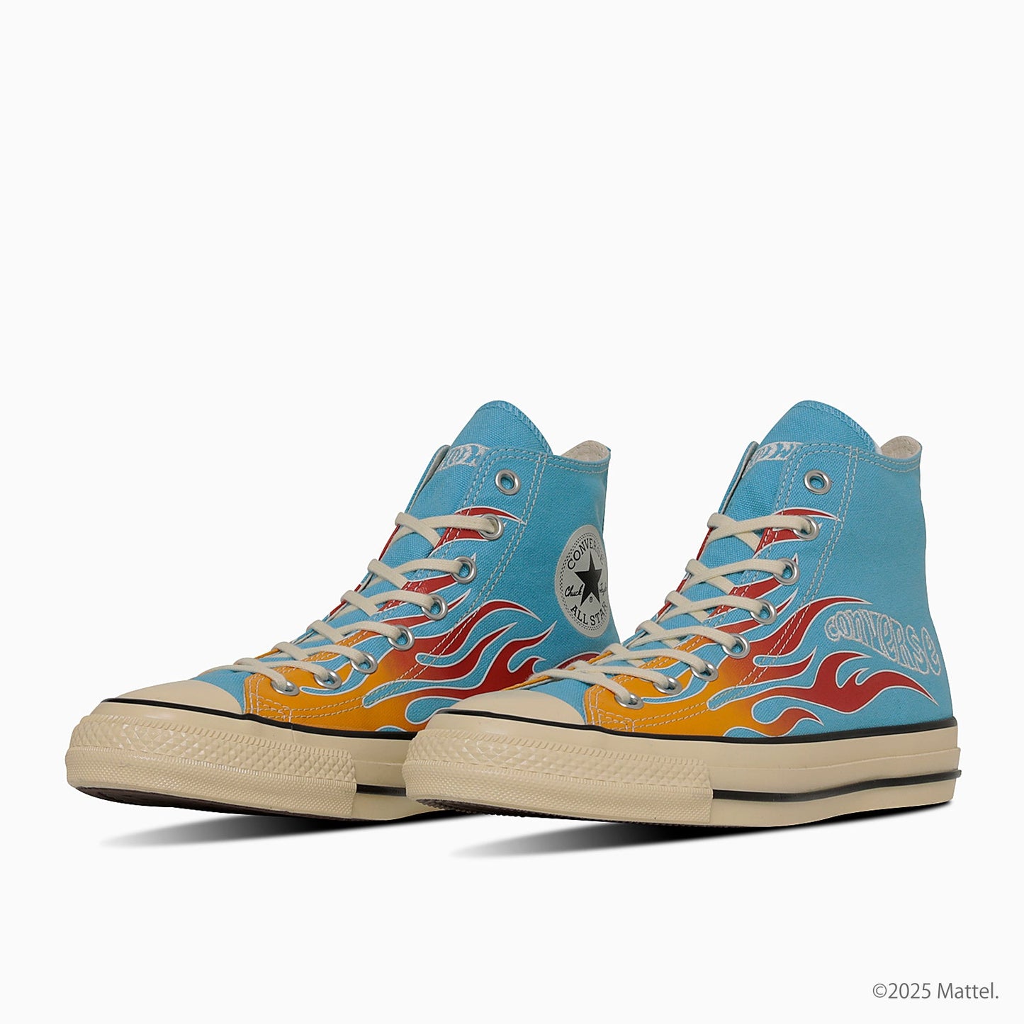 日本限定 CONVERSE ALL STAR AGED FL HI × Hot Wheels™ 限定高筒帆布鞋 天藍色