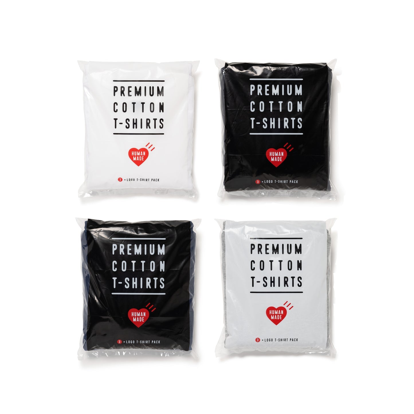 HUMAN MADE 3 件裝經典T恤上衣組合 3-PACK T-SHIRT SET