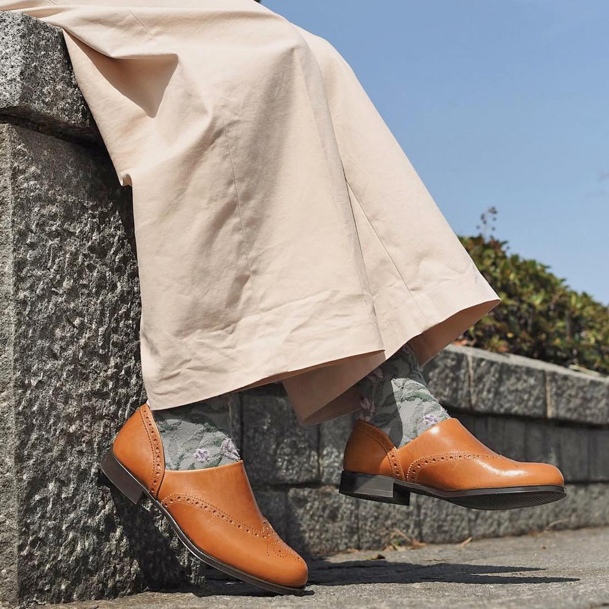 日本製HARUTA 油蠟皮 雕花翼紋 Spock 樂福鞋 #503