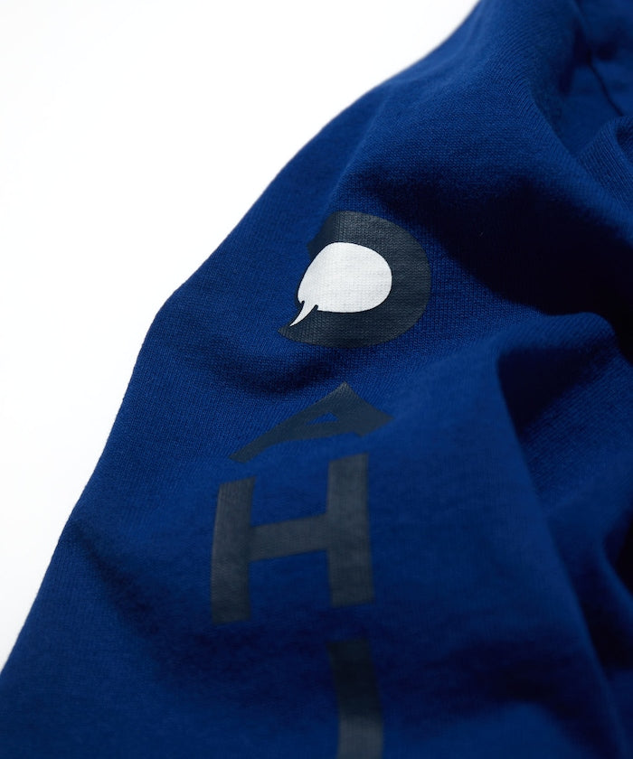 CAHLUMN Heavy weight Jersey Mock Neck L/S Print Tee厚磅棉質長袖logo大學T