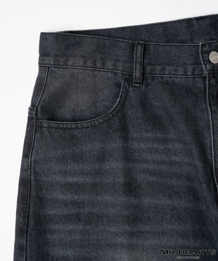 MR HEARTS VINTAGE WASH WIDE STRAIGHT DENIM 復古水洗牛仔褲