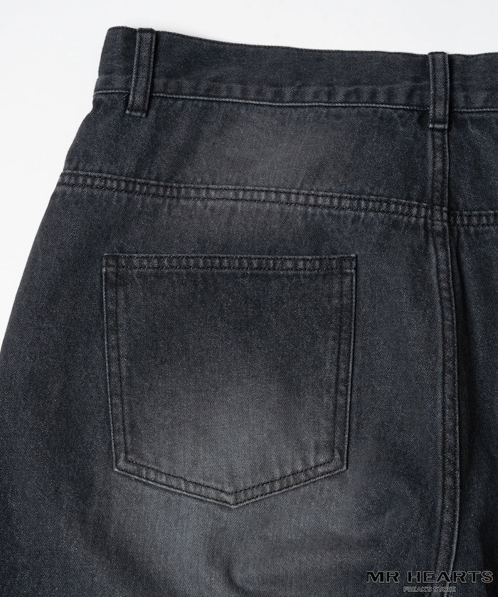 MR HEARTS VINTAGE WASH WIDE STRAIGHT DENIM 復古水洗牛仔褲