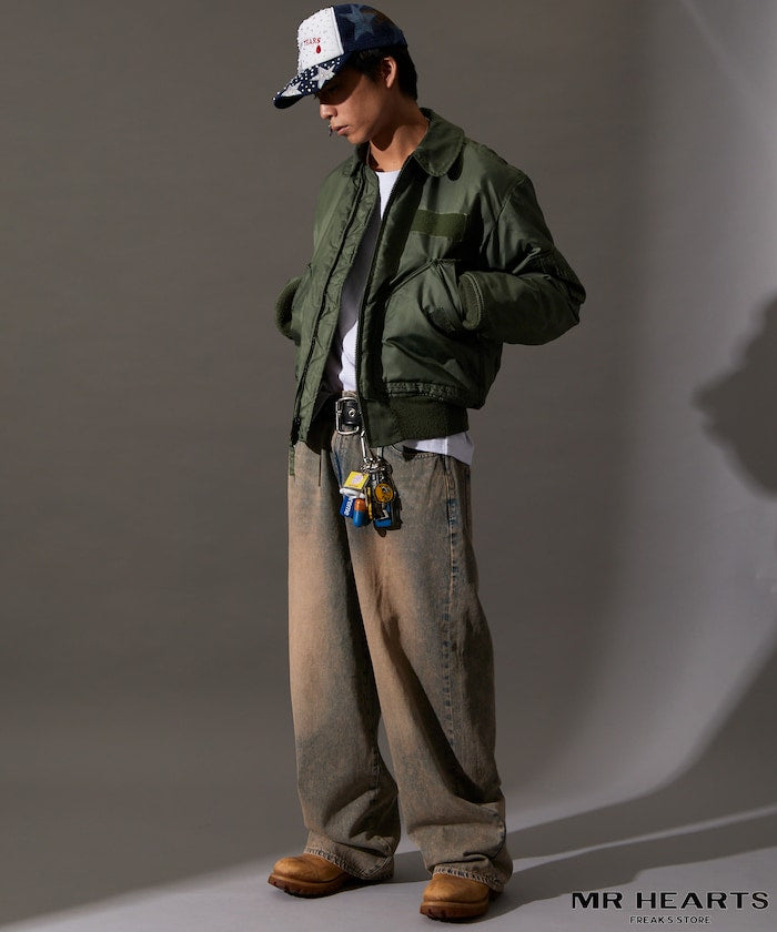 MR HEARTS VINTAGE WASH WIDE STRAIGHT DENIM 復古水洗牛仔褲