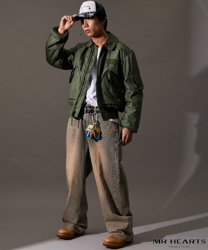 MR HEARTS VINTAGE WASH WIDE STRAIGHT DENIM 復古水洗牛仔褲