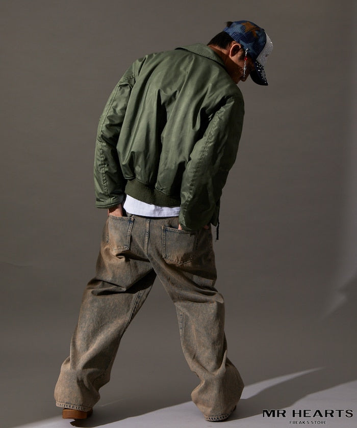 MR HEARTS VINTAGE WASH WIDE STRAIGHT DENIM 復古水洗牛仔褲