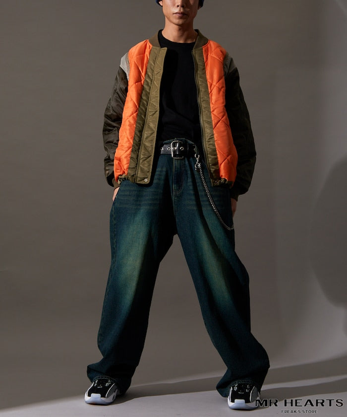 MR HEARTS VINTAGE WASH WIDE STRAIGHT DENIM 復古水洗牛仔褲