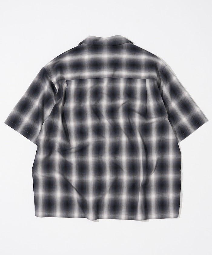 FREAK'S STORE NEW LOOSE FIT OMBRE CHECK SHIRT SS 短袖格紋襯衫