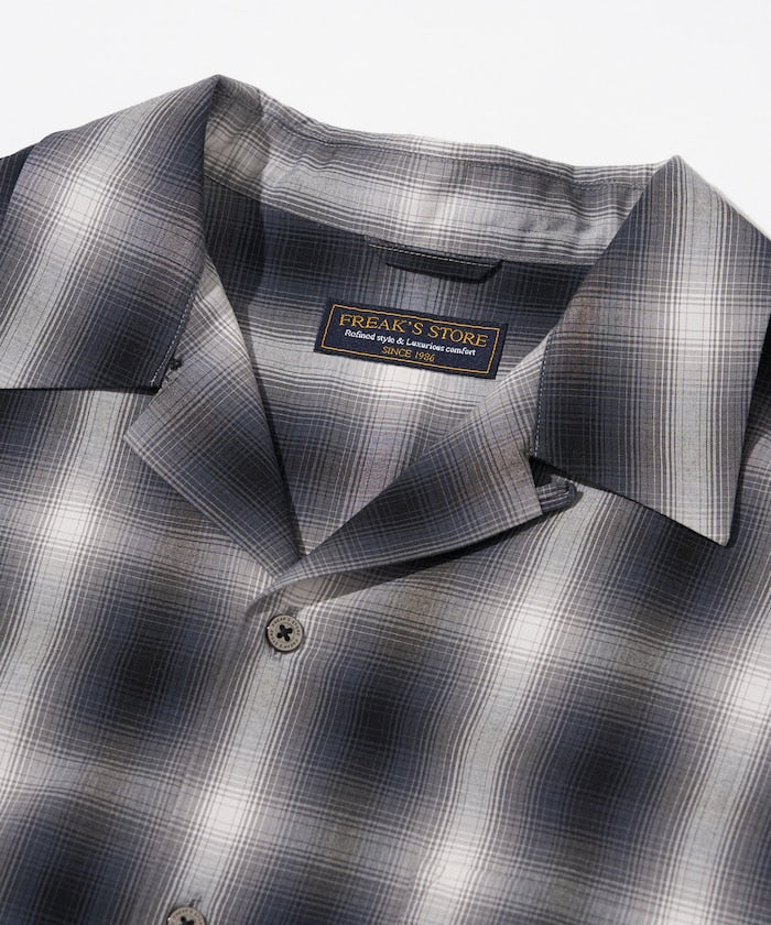 FREAK'S STORE NEW LOOSE FIT OMBRE CHECK SHIRT SS 短袖格紋襯衫