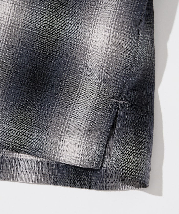 FREAK'S STORE NEW LOOSE FIT OMBRE CHECK SHIRT SS 短袖格紋襯衫