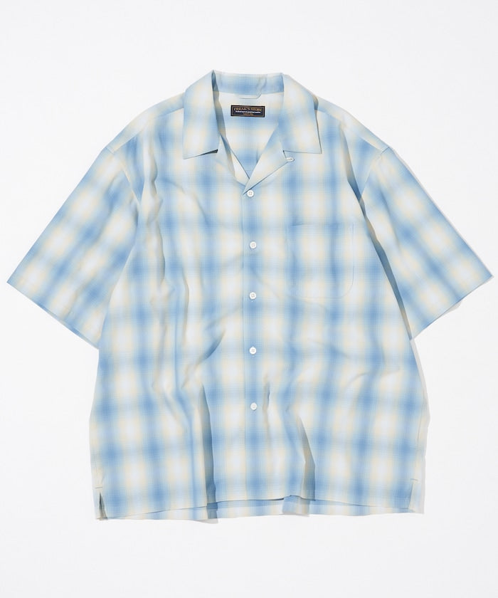 FREAK'S STORE NEW LOOSE FIT OMBRE CHECK SHIRT SS 短袖格紋襯衫