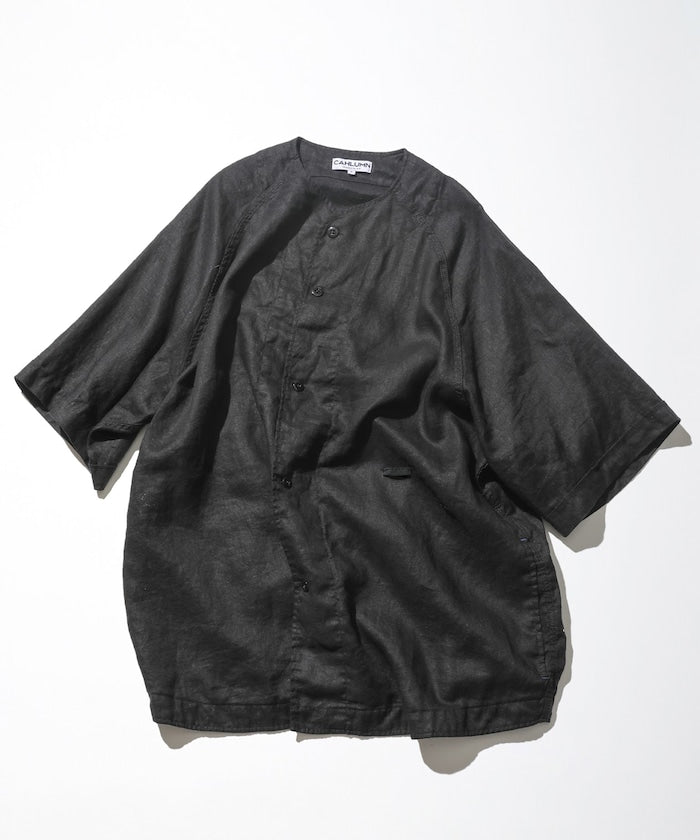 CAHLUMN Linen Baseball Shirt 亞麻短袖棒球衫