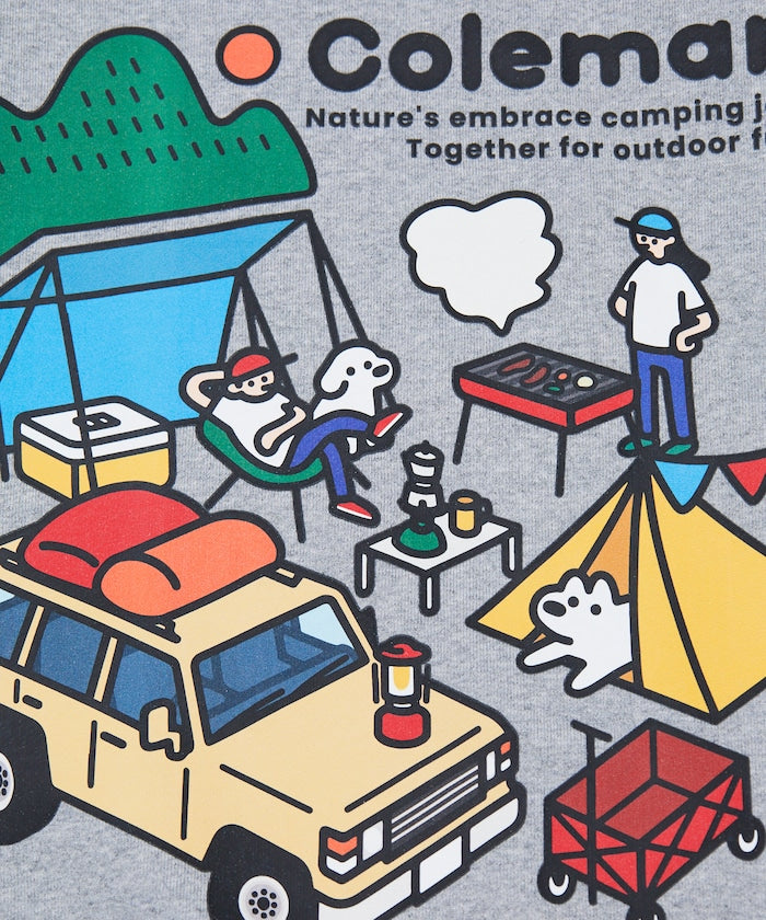 特價 Coleman ×Matsui × FREAK'S STORE 聯名露營主題圓領大學T-matsui camp