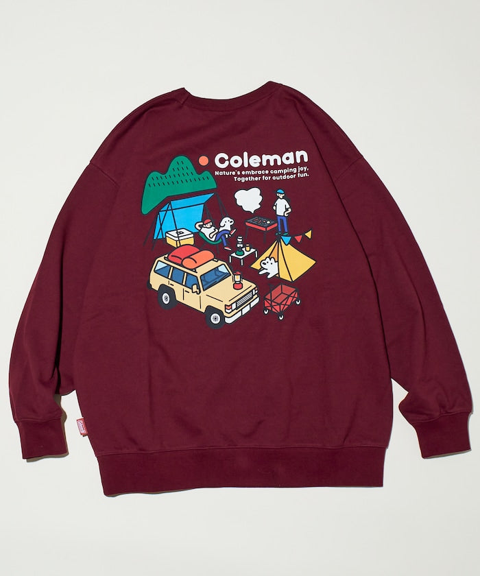 特價 Coleman ×Matsui × FREAK'S STORE 聯名露營主題圓領大學T-matsui camp