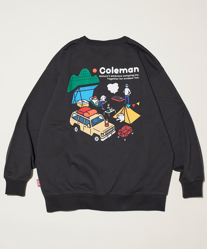 特價 Coleman ×Matsui × FREAK'S STORE 聯名露營主題圓領大學T-matsui camp
