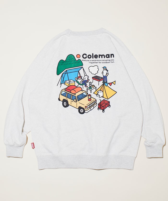 特價 Coleman ×Matsui × FREAK'S STORE 聯名露營主題圓領大學T-matsui camp