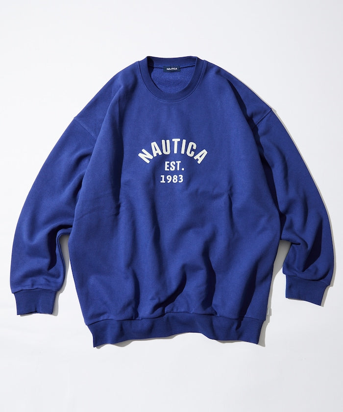 特價 NAUTICA 字母Logo 圓領大學T Felt Patch Arch Logo Crewneck Sweatshirt