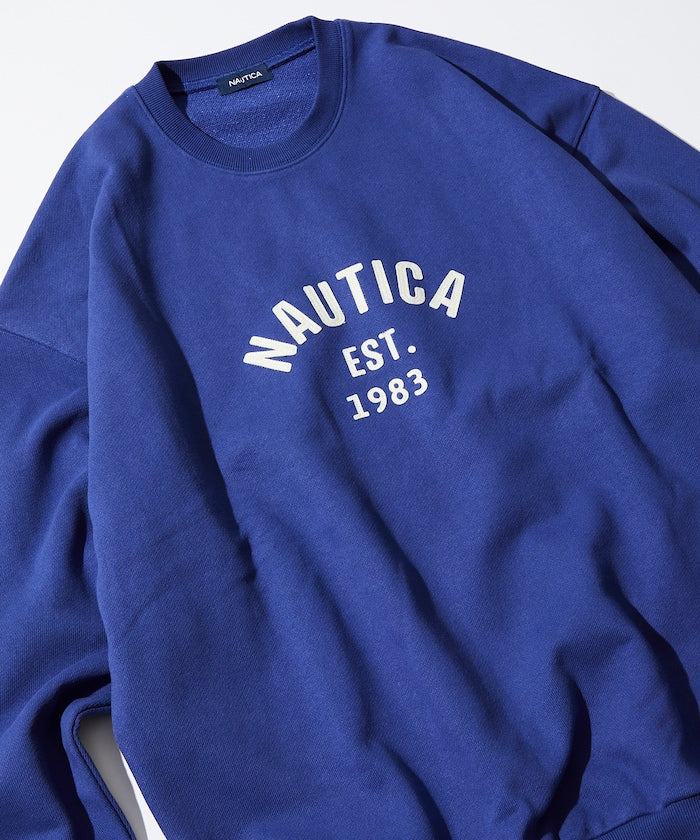 特價 NAUTICA 字母Logo 圓領大學T Felt Patch Arch Logo Crewneck Sweatshirt