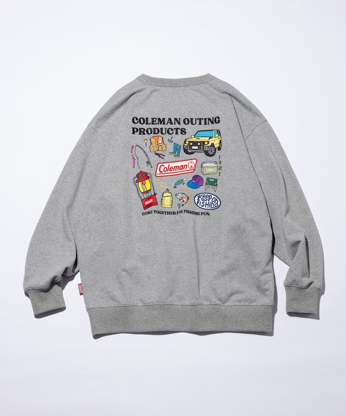 Coleman 獨家設計釣具主題圓領大學T