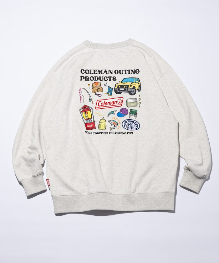 Coleman 獨家設計釣具主題圓領大學T