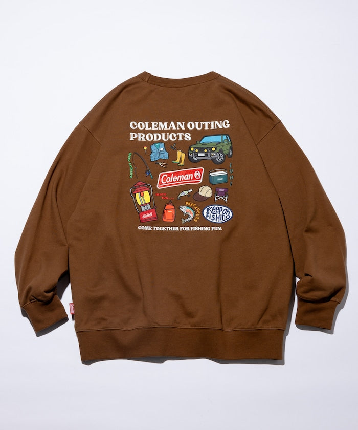 Coleman 獨家設計釣具主題圓領大學T