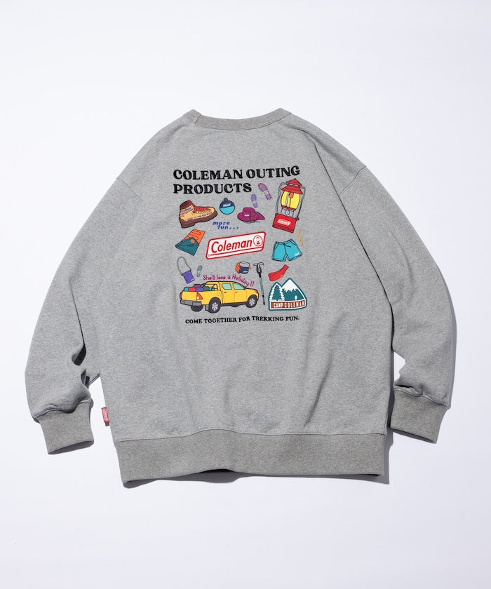 Coleman 獨家設計戶外裝備主題圓領大學T