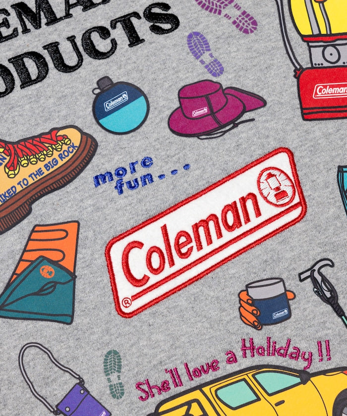 Coleman 獨家設計戶外裝備主題圓領大學T